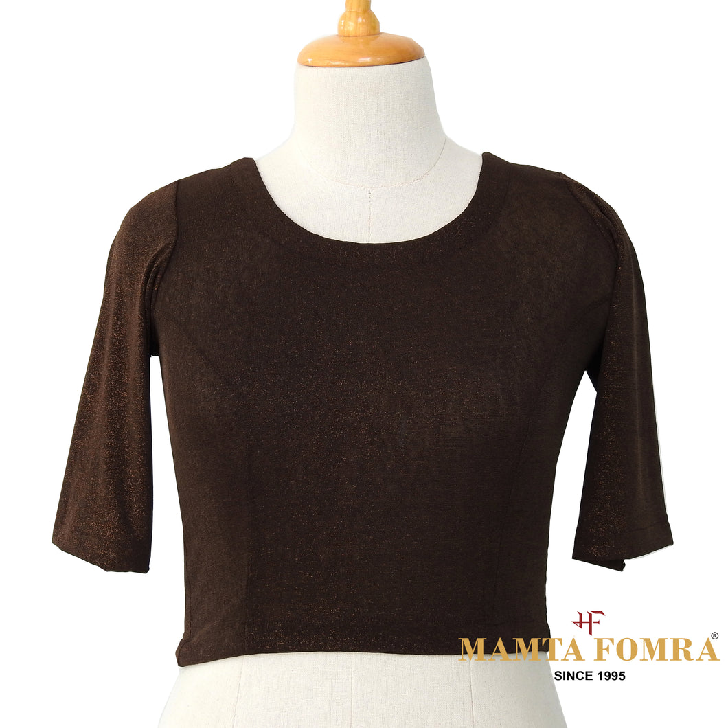 Chocolate Stretchable Shimmery Blouse