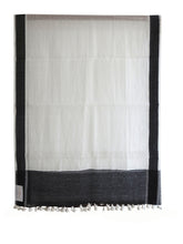 Load image into Gallery viewer, Black and White traditional handwoven stole
