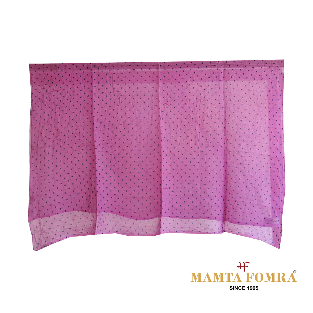 Pink stole with a delicate dotted pattern