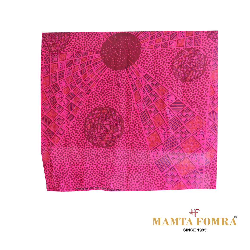 Pink stole with an intricate design