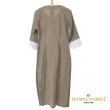 Load image into Gallery viewer, Green  Linen Hand Embroidered Kurta
