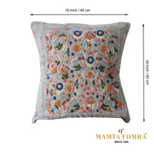 Load image into Gallery viewer, Hand embroidered pure linen cushion
